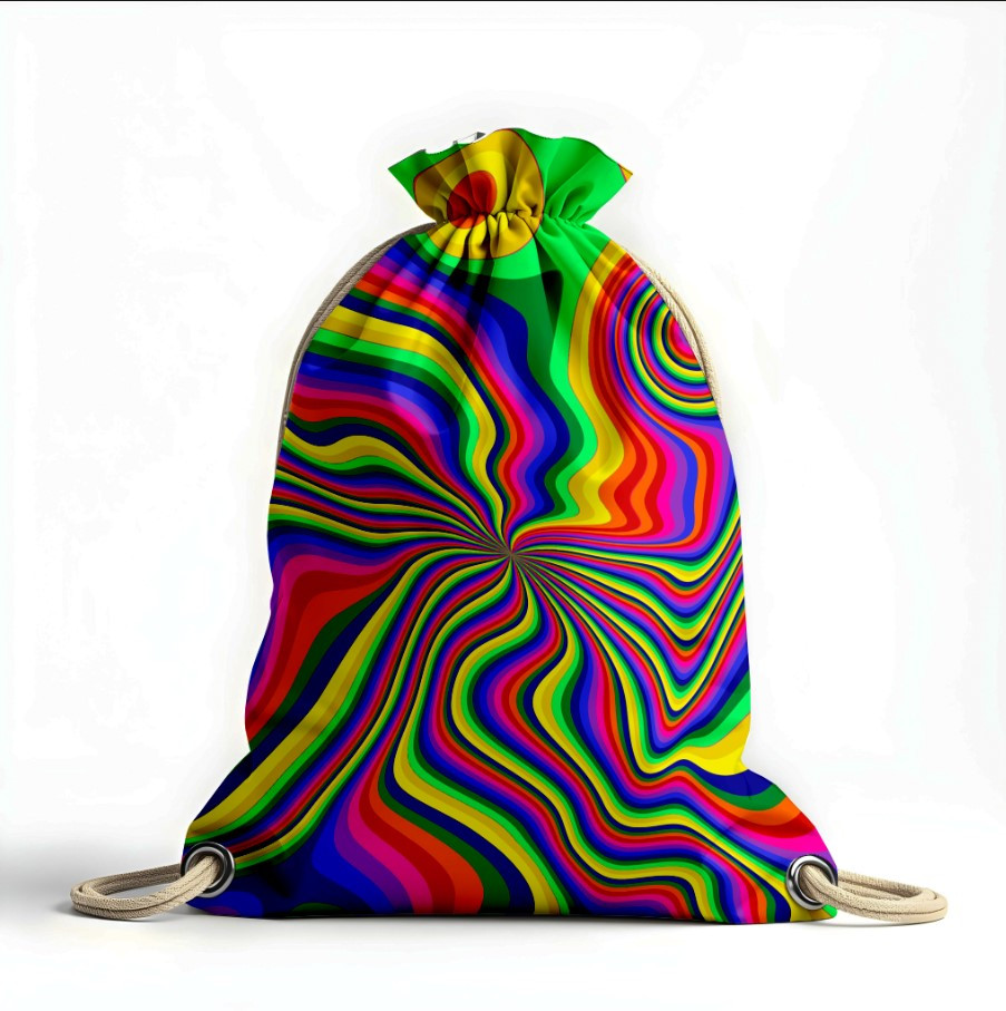 Рюкзак мішок "Веселкове розмиття фарб ліній абстракція"