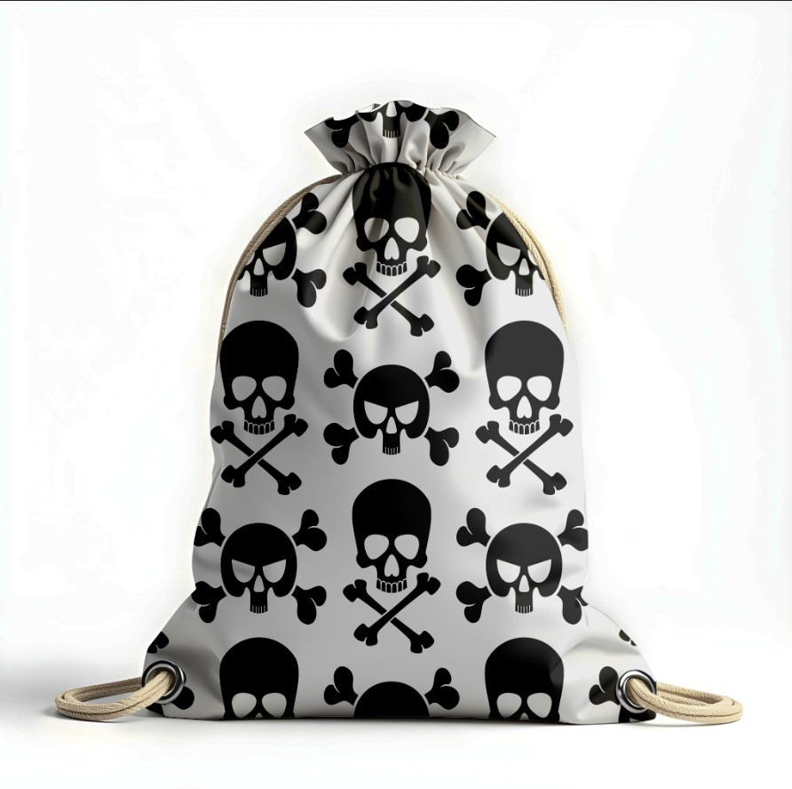 Рюкзак мішок "Арт черепа кістки чорні"