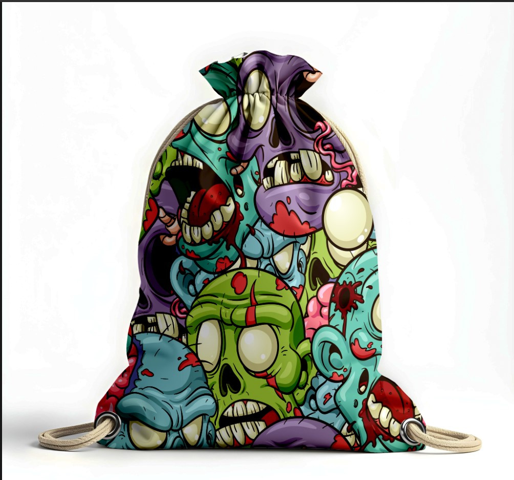 Рюкзак мішок "Арт зомбі малюнок Хелловін"