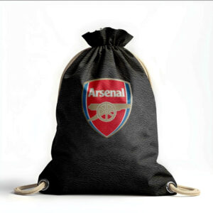 Рюкзак мішок "Арсенал футбол емблема лого спорт чорна шкіра текстура"