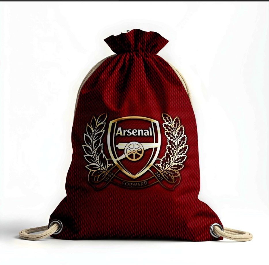 Рюкзак мішок "Арсенал футбол емблема лого спорт червоний 1"