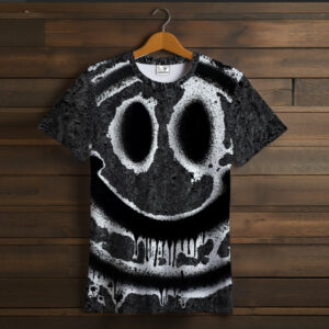 Футболка "Арт прикольна чорний емодзі смайлик" ВСІ Розміри Преміум тканина