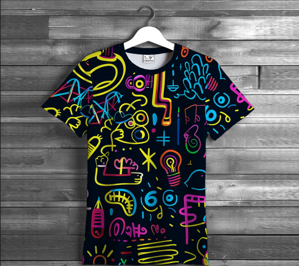 Футболка "Арт кольоровий графіті абстракції прикольна" ВСІ Розміри Преміум тканина