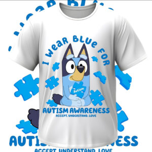 Футболка "Аутизм аутист пазли цуценя блакитна" ВСІ Розміри Преміум тканина