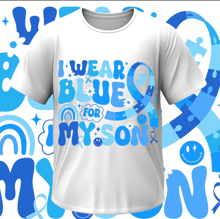 Футболка "Аутизм аутист пазли серце логотип син" ВСІ Розміри Преміум тканина