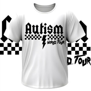 Футболка "Аутизм аутист пазли напис чорне" ВСІ Розміри Преміум тканина