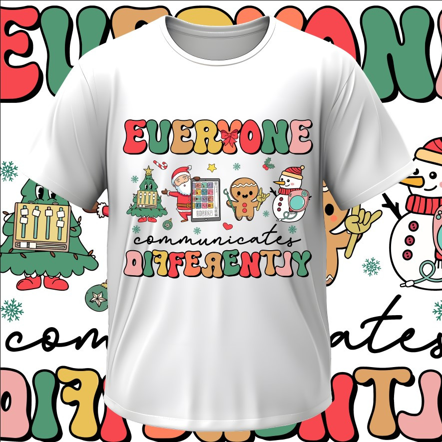 Футболка "Аутизм аутист пазли напис новорічна різдвяна" ВСІ Розміри Преміум тканина