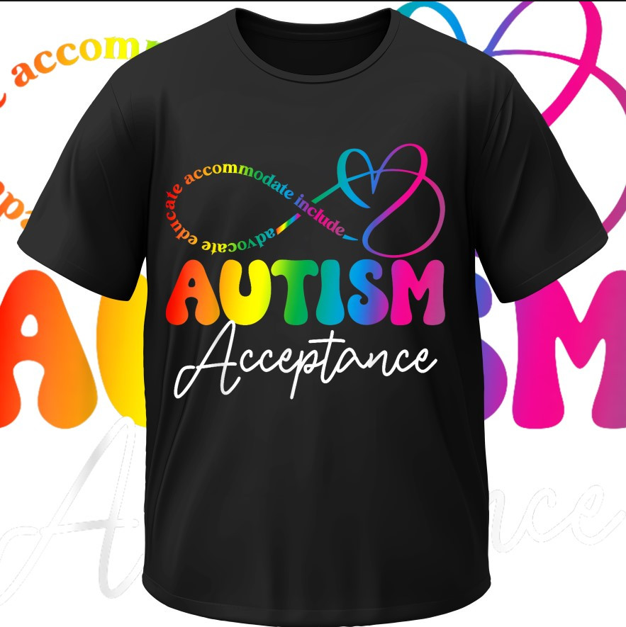 Футболка "Аутизм аутист пазли напис лого" ВСІ Розміри Преміум тканина