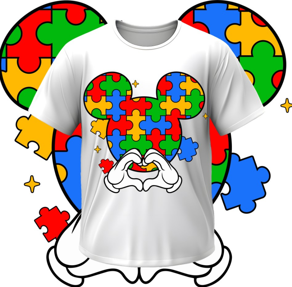 Футболка "Аутизм аутист пазли Міккі Маус 5" ВСІ Розміри Преміум тканина