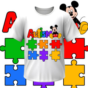 Футболка "Аутизм аутист пазли Міккі Маус 4" ВСІ Розміри Преміум тканина