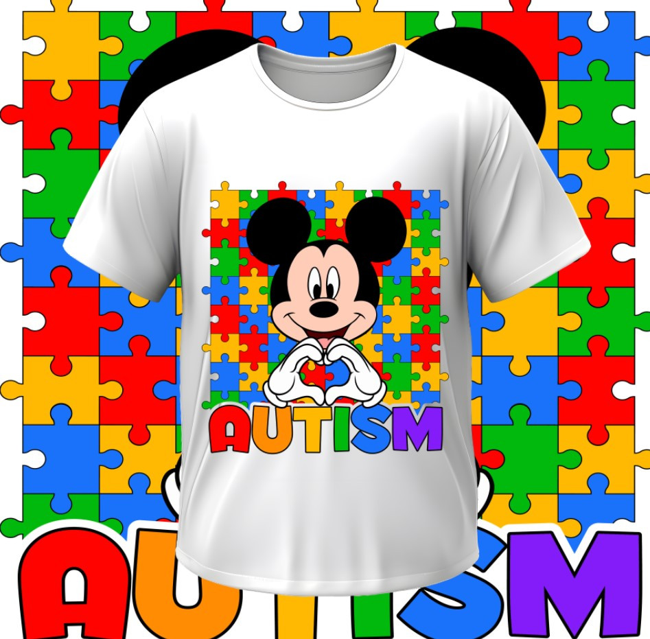 Футболка "Аутизм аутист пазли Міккі Маус 3" ВСІ Розміри Преміум тканина