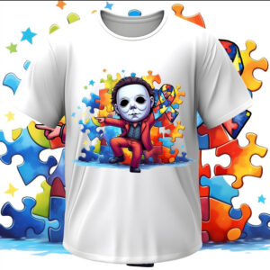 Футболка "Аутизм аутист пазли Майкл Майєрс" ВСІ Розміри Преміум тканина