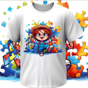 Футболка "Аутизм аутист пазли лялька Чаккі 1" ВСІ Розміри Преміум тканина