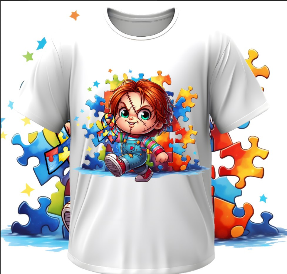 Футболка "Аутизм аутист пазли лялька Чаккі" ВСІ Розміри Преміум тканина