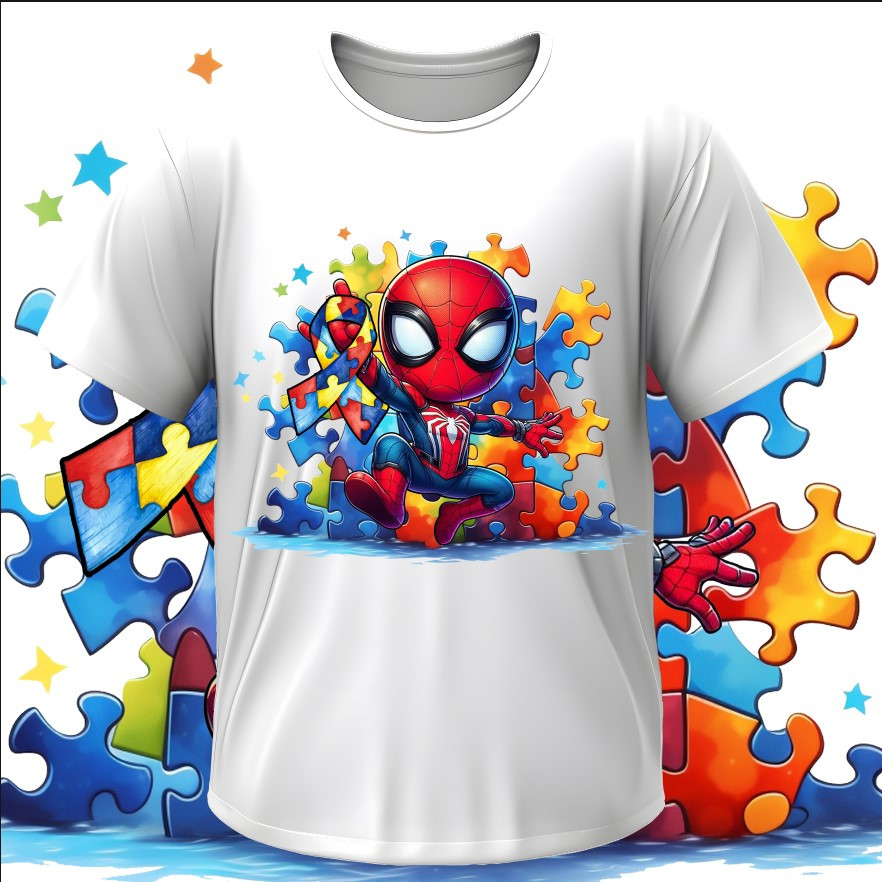 Футболка "Аутизм аутист пазли Людина Павук Спайдермен 3" ВСІ Розміри Преміум тканина