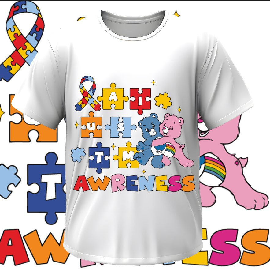 Футболка "Аутизм аутист пазли ведмедики" ВСІ Розміри Преміум тканина