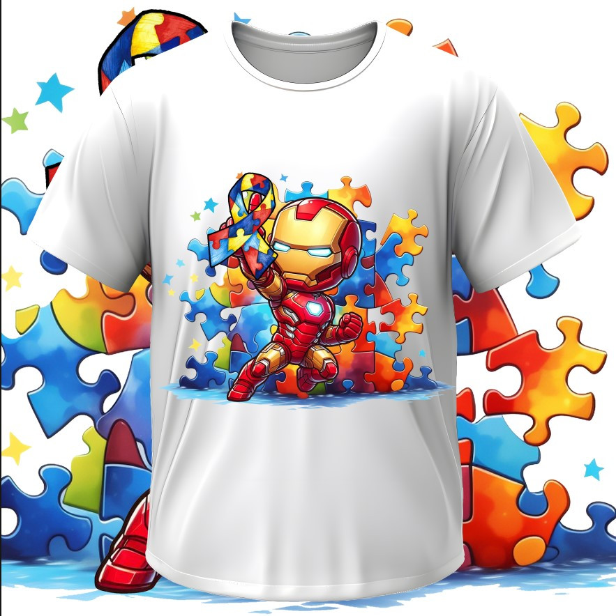 Футболка "Аутизм аутист пазли Айронмен Залізна людина 1" ВСІ Розміри Преміум тканина