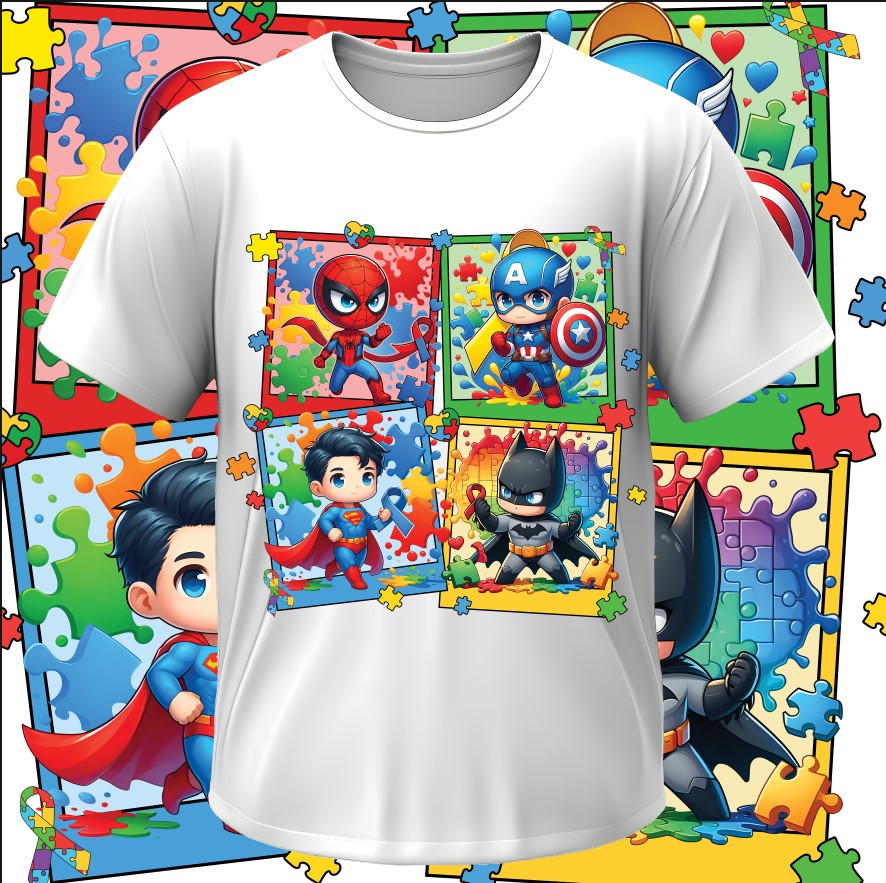 Футболка "Аутизм аутист Марвел герої пазли" ВСІ Розміри Преміум тканина