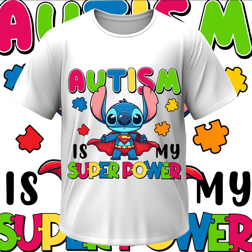 Футболка "Аутизм аутист Ліло і Стіч пазли супергерой" ВСІ Розміри Преміум тканина
