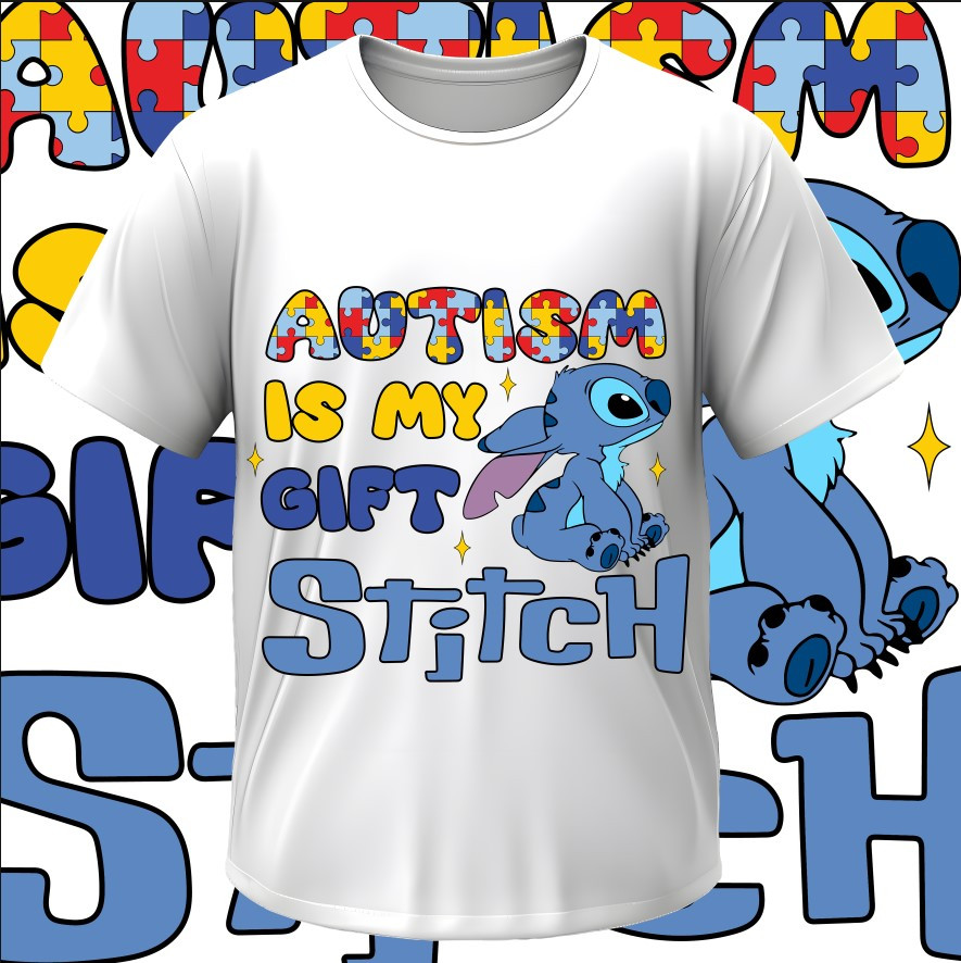 Футболка "Аутизм аутист Ліло і Стіч пазли 3" ВСІ Розміри Преміум тканина
