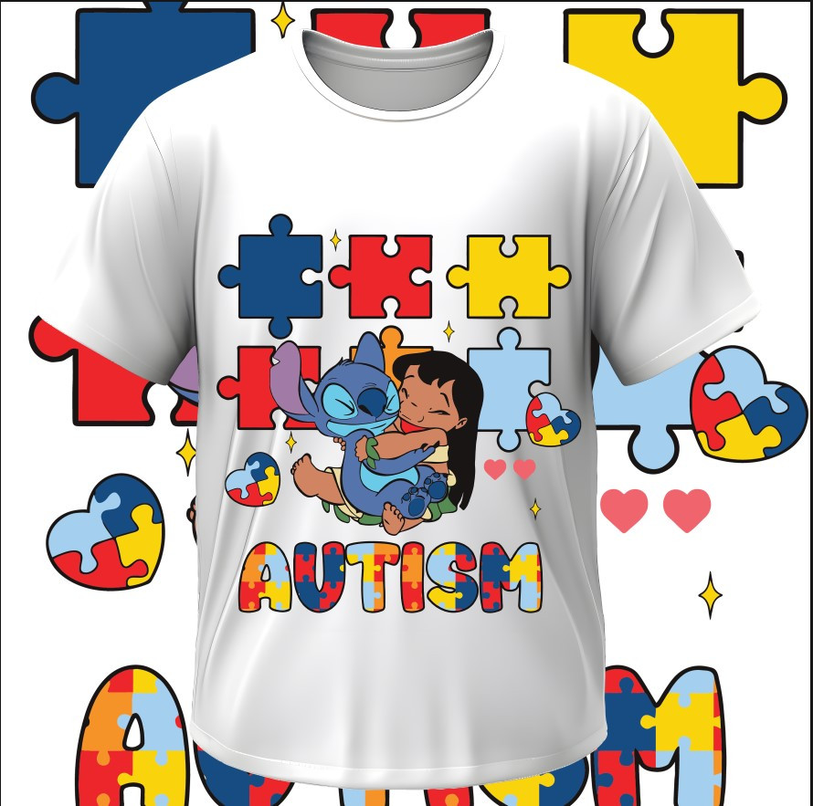 Футболка "Аутизм аутист Ліло і Стіч пазли 1" ВСІ Розміри Преміум тканина