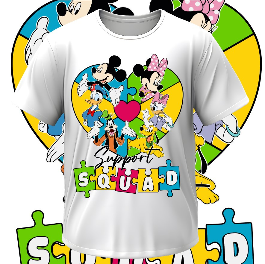 Футболка "Аутизм аутист герої Діснею пазли 5" ВСІ Розміри Преміум тканина
