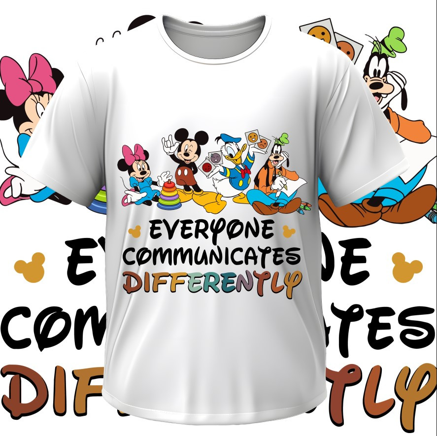 Футболка "Аутизм аутист герої Діснею пазли 2" ВСІ Розміри Преміум тканина