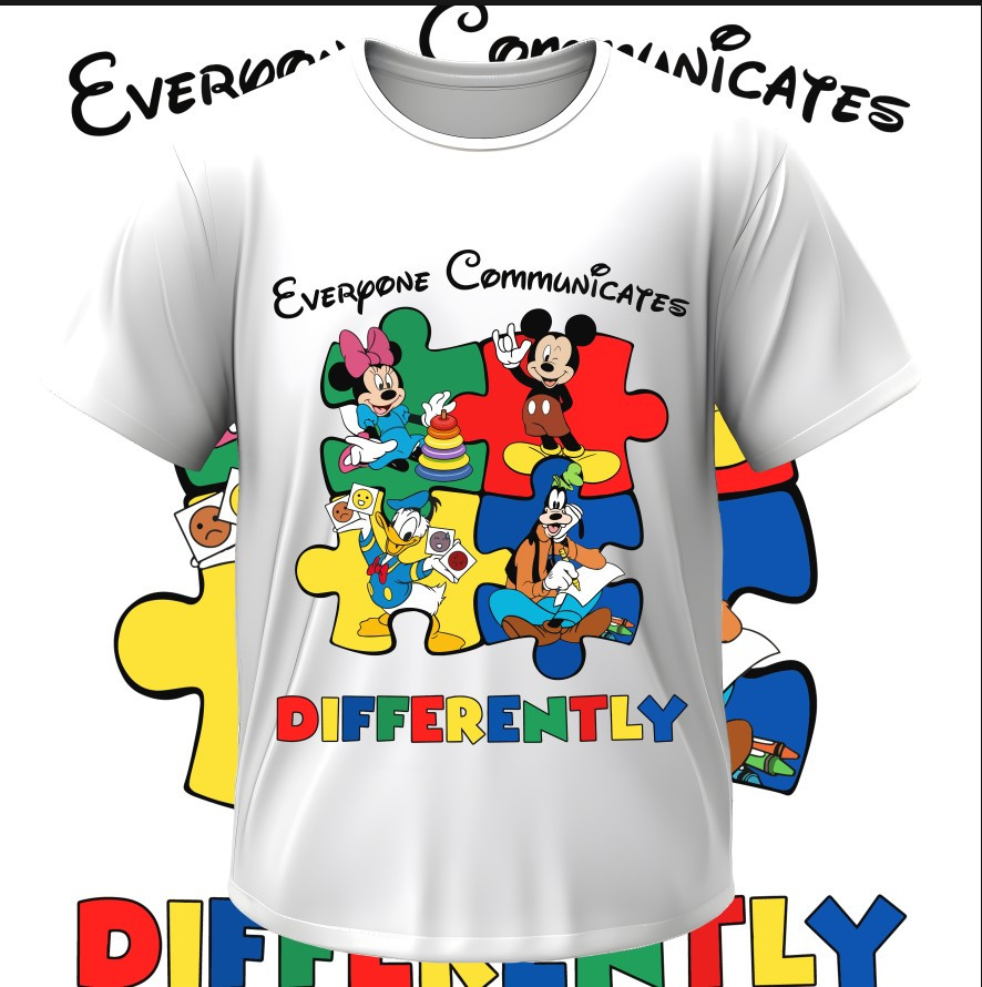 Футболка "Аутизм аутист герої Діснею пазли 1" ВСІ Розміри Преміум тканина