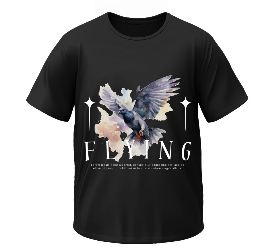 Футболка "Акварель політ голуба" ВСІ Розміри Преміум тканина
