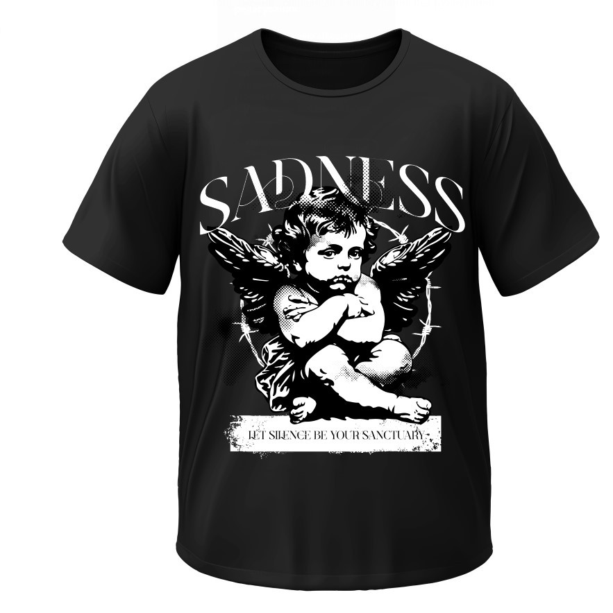 Футболка "Sadness янгол" ВСІ Розміри Преміум тканина