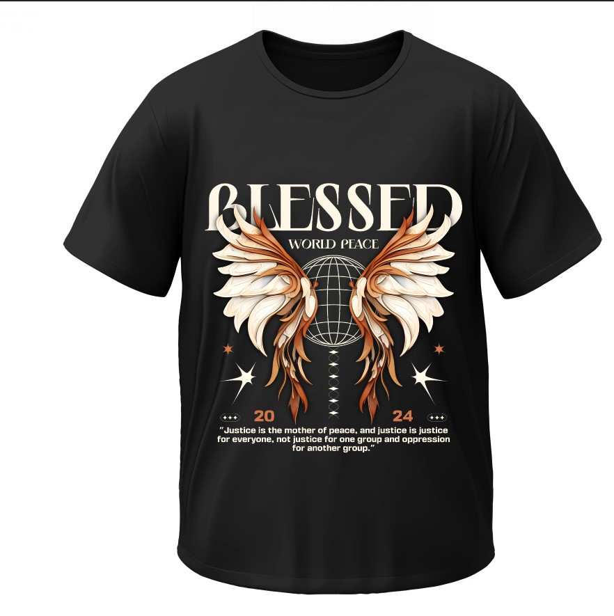 Футболка "Blessed крила янгола арт" ВСІ Розміри Преміум тканина