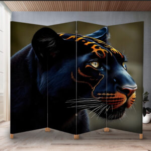 Декоративний екран ширма з принтом "Чорна пантера тварина"