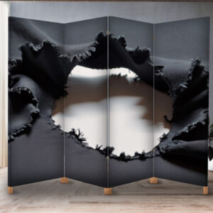 Декоративний екран ширма з принтом "Текстура рваної тканини дірка"