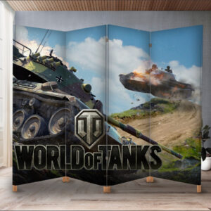 Декоративний екран ширма з принтом "Танки гра логотип"