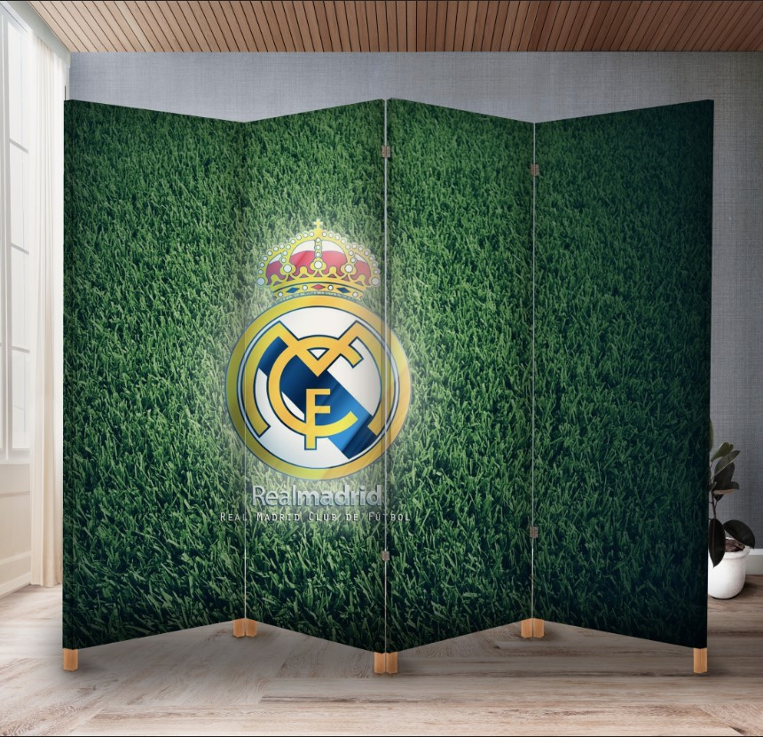 Декоративний екран ширма з принтом "Реал емблема лого футбол клуб команда 1"