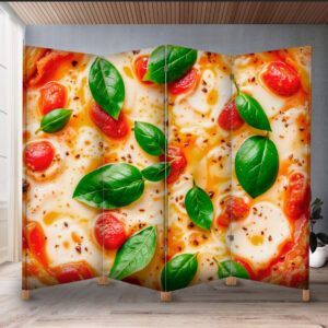 Декоративний екран ширма з принтом "Піца текстура їжа 1"