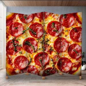 Декоративний екран ширма з принтом "Піца текстура їжа"