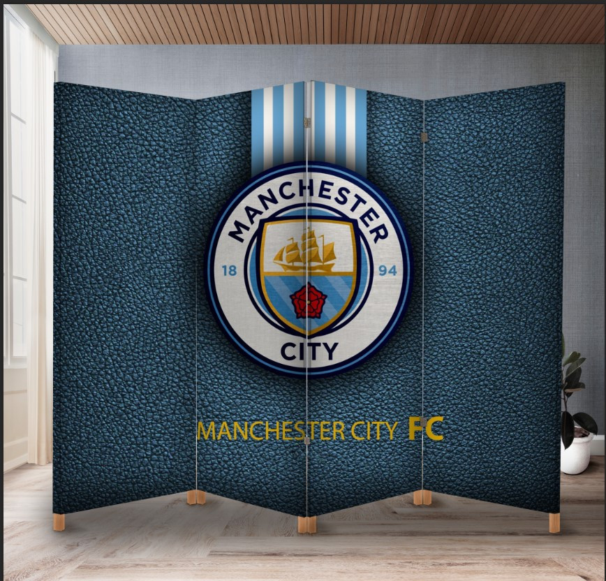 Декоративний екран ширма з принтом "Манчестер сіті емблема лого футбол клуб команда"