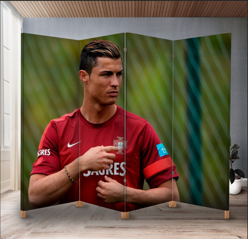 Декоративний екран ширма з принтом "Кріштіану роналду футбол"
