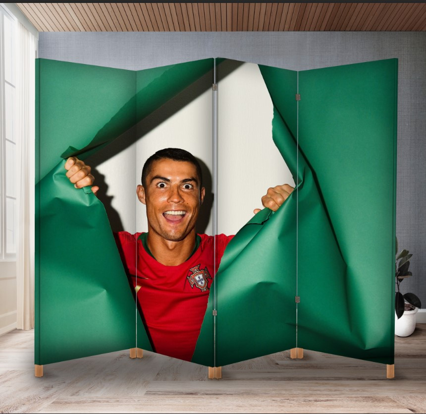Декоративний екран ширма з принтом "Кріштіану роналду прикольна футбол"