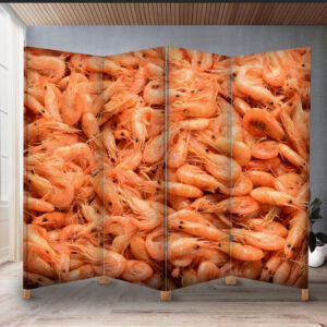 Декоративний екран ширма з принтом "Креветки варені їжа"