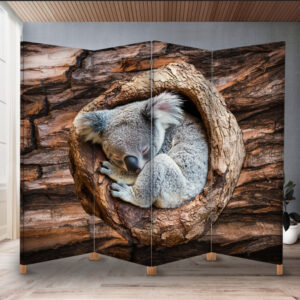 Декоративний екран ширма з принтом "Коала маленька спить дерево"