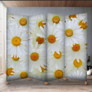 Декоративний екран ширма з принтом "Квіти ромашки польові квіти"