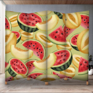 Декоративний екран ширма з принтом "Кавуни дині"