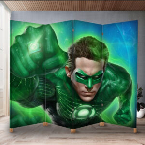 Декоративний екран ширма з принтом "Зелений ліхтар комікси супергерой"