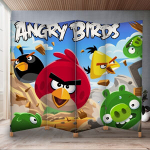 Декоративний екран ширма з принтом "Енгрі бертс гра мультик лого"