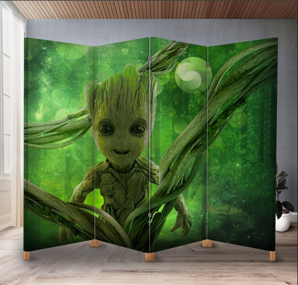 Декоративний екран ширма з принтом "Грут марвел"