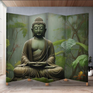 Декоративний екран ширма з принтом "Будда бог лотус медитація"