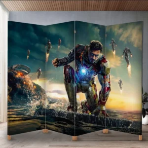 Декоративний екран ширма з принтом "Айронмен залізна людина марвел старк"