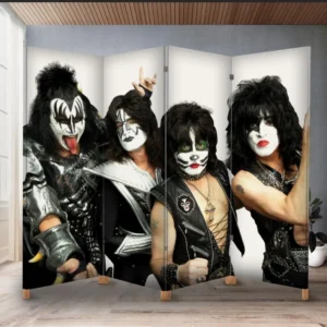 Декоративний екран ширма з принтом "Kiss кіс музика гурт рок"